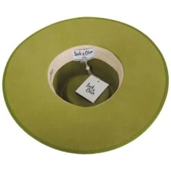 Wool Felt Rancher Fedora Hat - Light Green 7 Wool Felt Rancher Fedora Hat - Light Green -Novel Accessories 431571