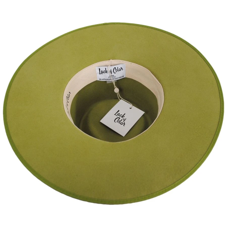 Wool Felt Rancher Fedora Hat - Light Green 5 Wool Felt Rancher Fedora Hat - Light Green - Image 3