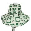 Holiday Retro Cotton Bucket Hat - White/Green -Novel Accessories 431655