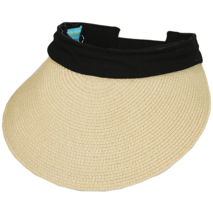 Bimini Convertible Toyo Straw And Cotton Facesaver/Visor 3 Bimini Convertible Toyo Straw And Cotton Facesaver/Visor