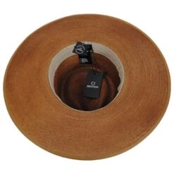 Jo Palm Straw Rancher Fedora Hat - Rust -Novel Accessories 433391