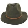 Wesley Wool Felt Floppy Fedora Hat - Army Green