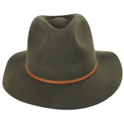 Wesley Wool Felt Floppy Fedora Hat - Army Green
