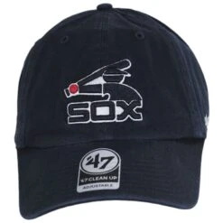 '47 BRAND Chicago White Sox MLB Cooperstown Clean Up Strapback Baseball Cap Dad Hat