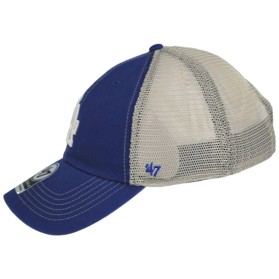 '47 BRAND Los Angeles Dodgers Trawler 47 Mesh Clean Up Snapback Baseball Cap 4 '47 BRAND Los Angeles Dodgers Trawler 47 Mesh Clean Up Snapback Baseball Cap - Image 2