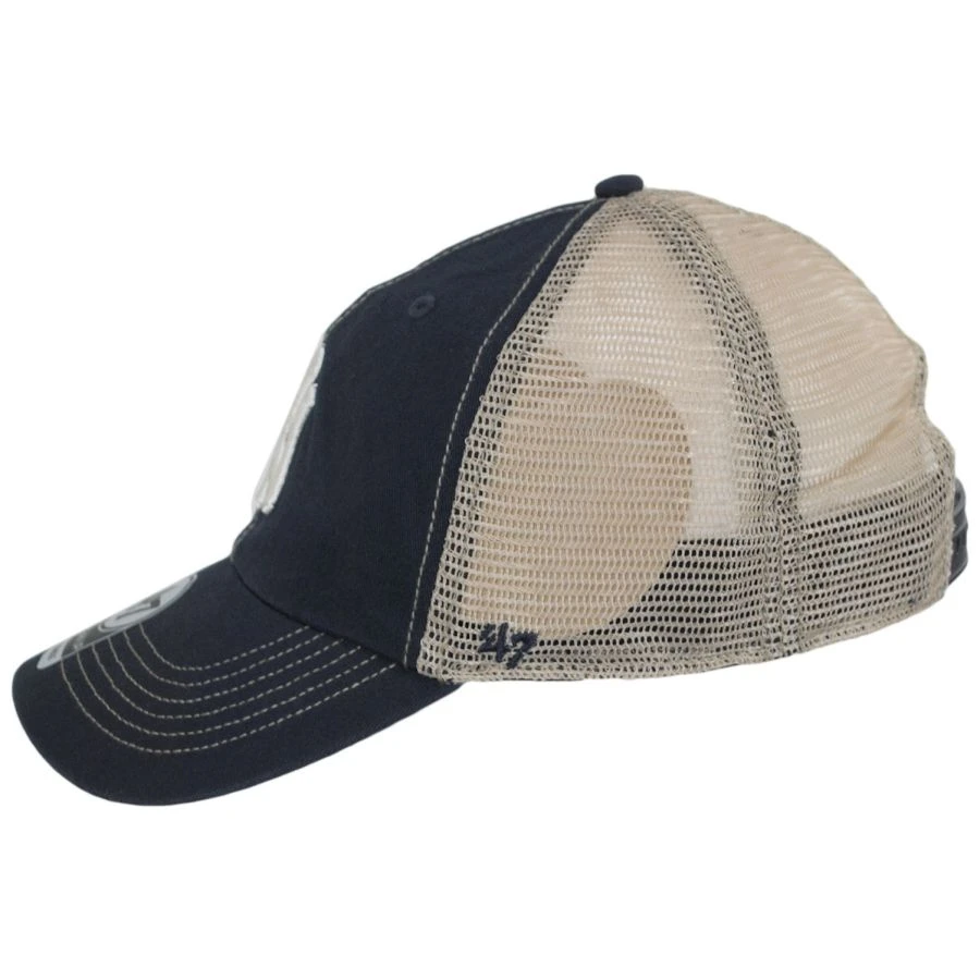 '47 BRAND New York Yankees Trawler 47 Mesh Clean Up Snapback Baseball Cap 4 '47 BRAND New York Yankees Trawler 47 Mesh Clean Up Snapback Baseball Cap - Image 2