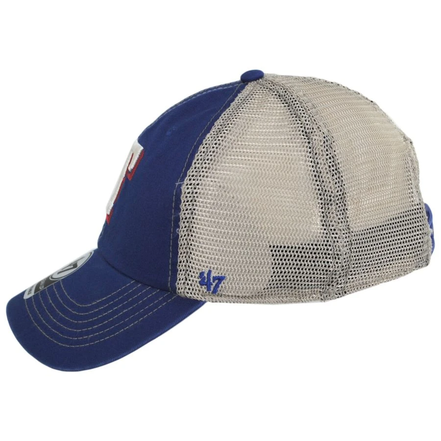 '47 BRAND Texas Rangers Trawler 47 Mesh Clean Up Snapback Baseball Cap 4 '47 BRAND Texas Rangers Trawler 47 Mesh Clean Up Snapback Baseball Cap - Image 2