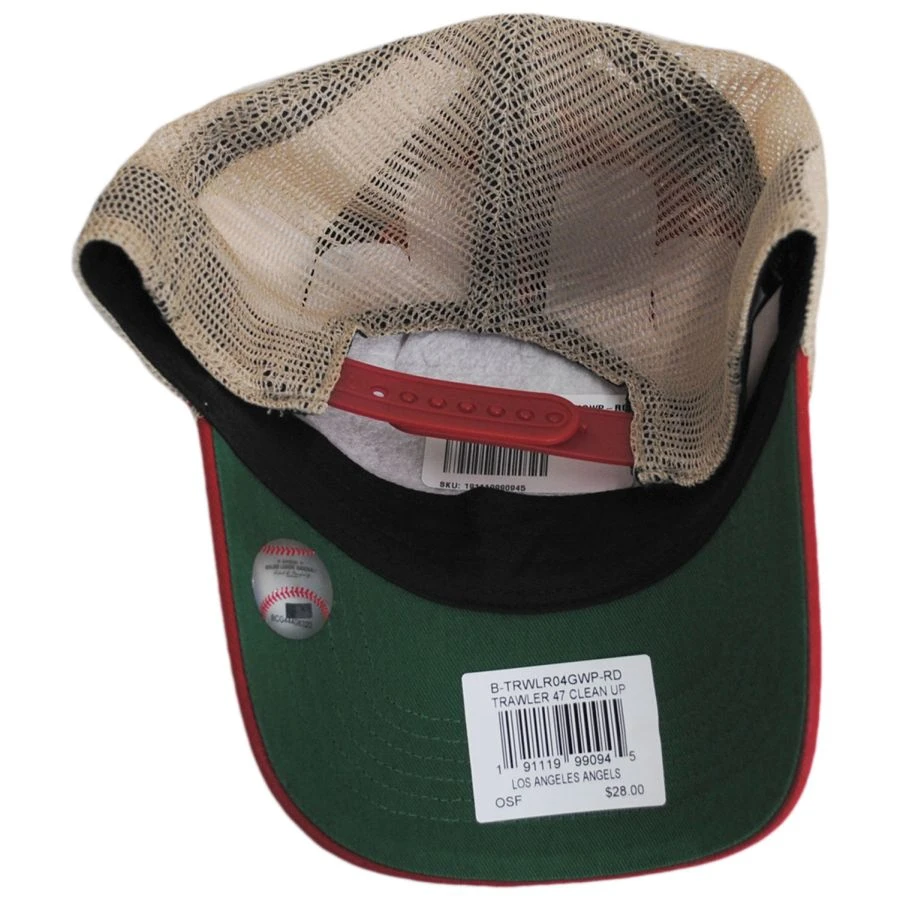 '47 BRAND Los Angels Angels Trawler 47 Mesh Clean Up Snapback Baseball Cap 5 '47 BRAND Los Angels Angels Trawler 47 Mesh Clean Up Snapback Baseball Cap - Image 3