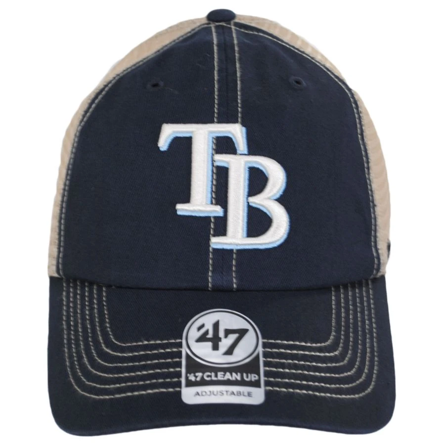 '47 BRAND Tampa Bay Rays Trawler 47 Mesh Clean Up Snapback Baseball Cap 3 '47 BRAND Tampa Bay Rays Trawler 47 Mesh Clean Up Snapback Baseball Cap