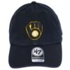 '47 BRAND Milwaukee Brewers MLB Clean Up Strapback Baseball Cap Dad Hat
