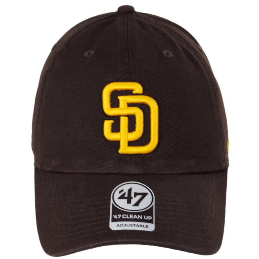 '47 BRAND San Diego Padres MLB Home Clean Up Strapback Baseball Cap Dad Hat 3 '47 BRAND San Diego Padres MLB Home Clean Up Strapback Baseball Cap Dad Hat