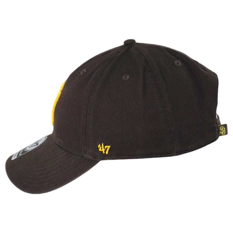 '47 BRAND San Diego Padres MLB Home Clean Up Strapback Baseball Cap Dad Hat 4 '47 BRAND San Diego Padres MLB Home Clean Up Strapback Baseball Cap Dad Hat - Image 2