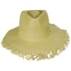Jo Toyo Straw Frayed Fedora Hat -Novel Accessories 440288