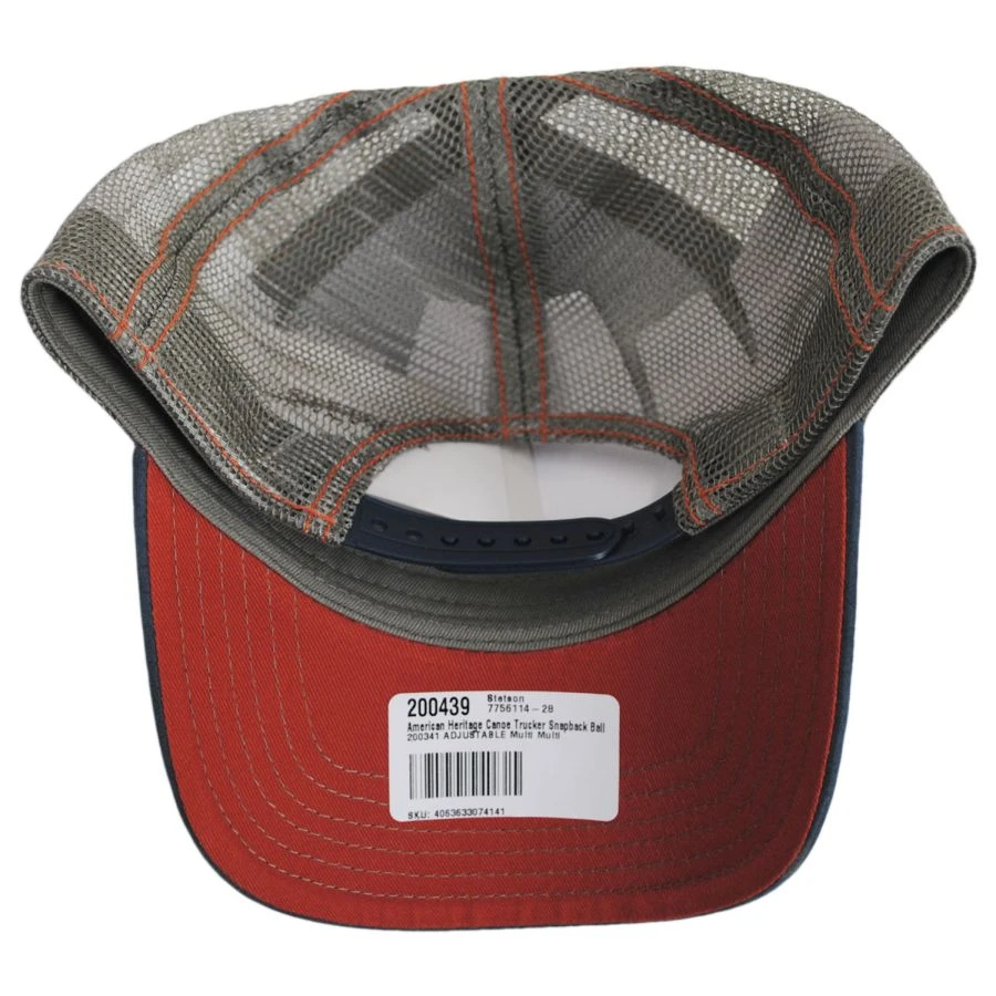 Stetson American Heritage Canoe Trucker Snapback Ball Cap 5 Stetson American Heritage Canoe Trucker Snapback Ball Cap - Image 3