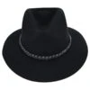 Messer Wool Felt Western Fedora Hat - Black 1 Messer Wool Felt Western Fedora Hat - Black -Novel Accessories 441692