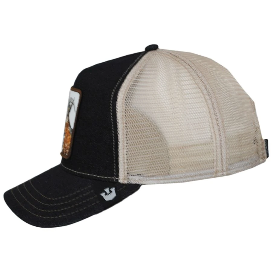 Goorin Bros Goat Mesh Trucker Snapback Baseball Cap - Charcoal 4 Goorin Bros Goat Mesh Trucker Snapback Baseball Cap - Charcoal - Image 2