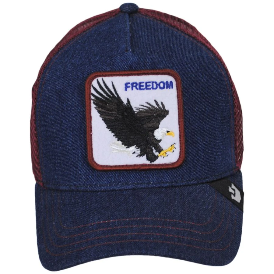Goorin Bros Freedom Mesh Trucker Snapback Baseball Cap - Dark Denim 3 Goorin Bros Freedom Mesh Trucker Snapback Baseball Cap - Dark Denim
