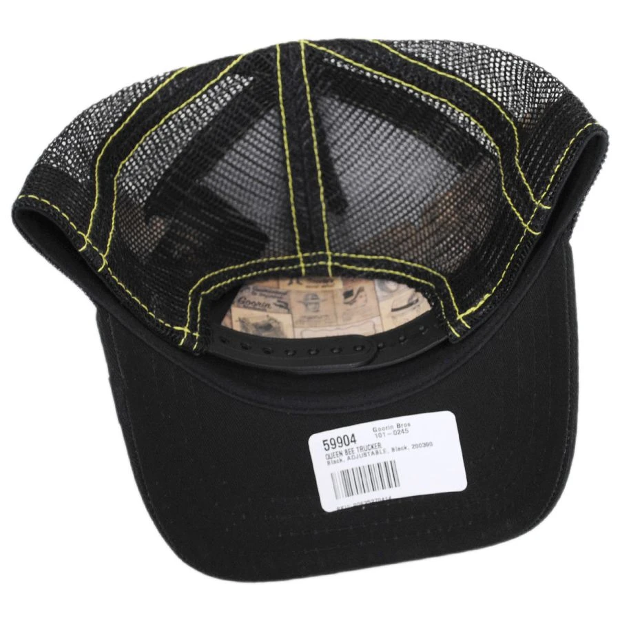 Goorin Bros Queen Bee Mesh Trucker Snapback Baseball Cap - White 5 Goorin Bros Queen Bee Mesh Trucker Snapback Baseball Cap - White - Image 3