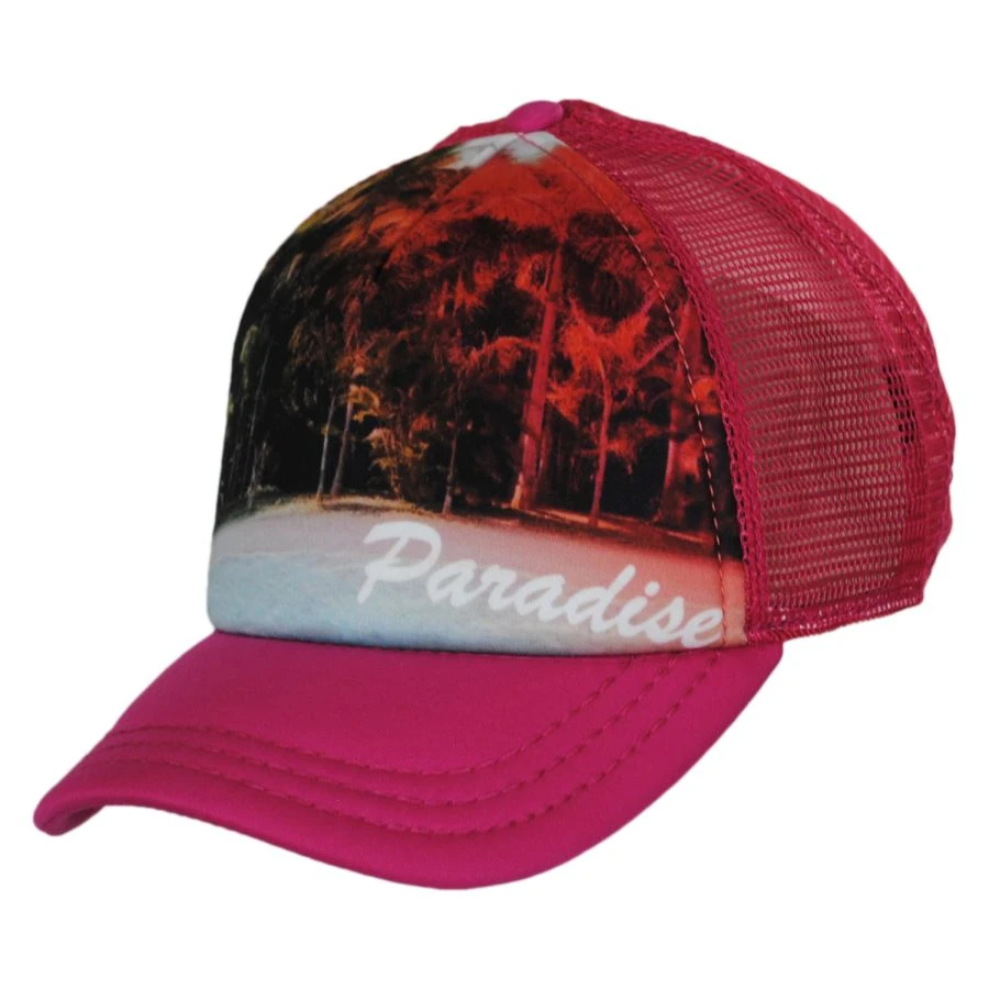 Paradise Foam Mesh Snapback Trucker Cap 4 Paradise Foam Mesh Snapback Trucker Cap - Image 2