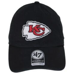 '47 BRAND Kansas City Chiefs NFL Clean Up Strapback Baseball Cap Dad Hat