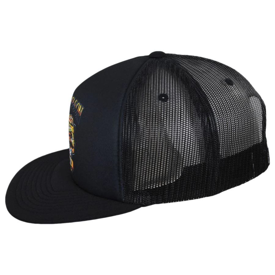 Willie Nelson Road Again MP Mesh Trucker Snapback Baseball Cap 4 Willie Nelson Road Again MP Mesh Trucker Snapback Baseball Cap - Image 2