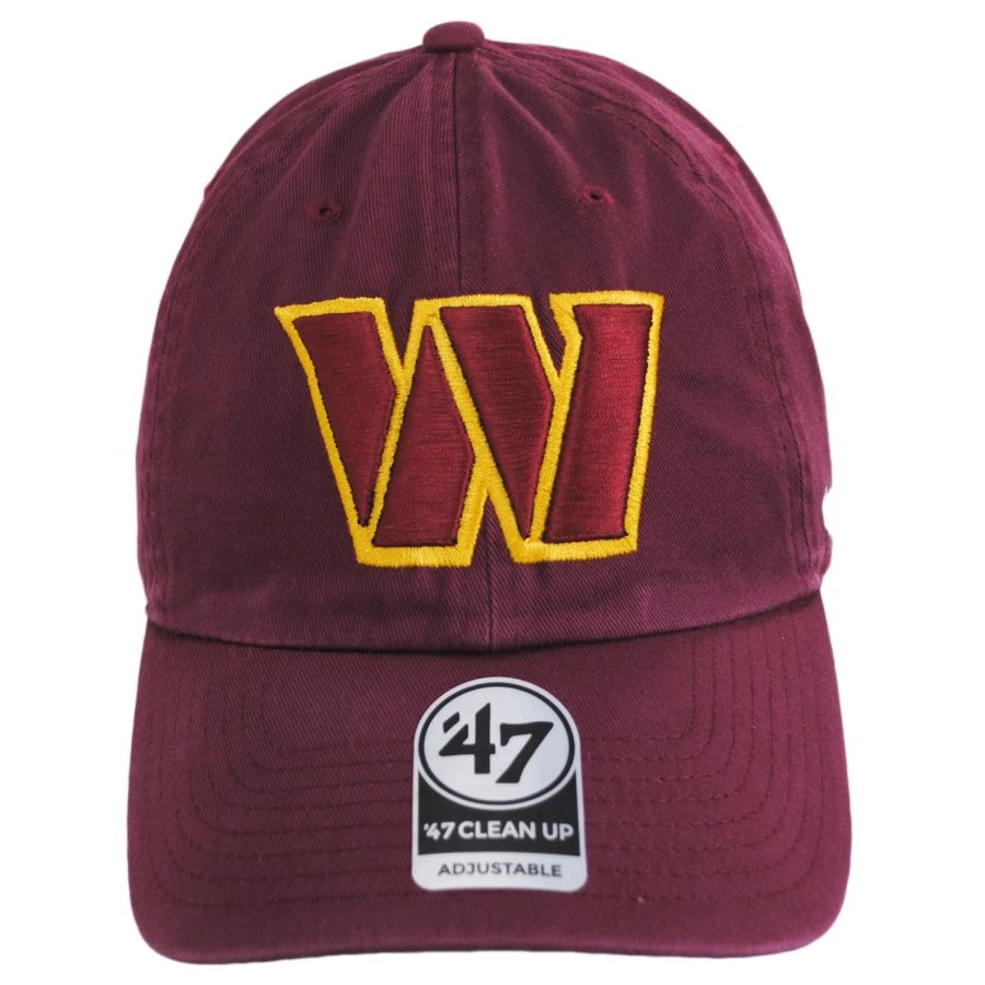 '47 BRAND Washington Commanders NFL Clean Up Strapback Baseball Cap Dad Hat 3 '47 BRAND Washington Commanders NFL Clean Up Strapback Baseball Cap Dad Hat