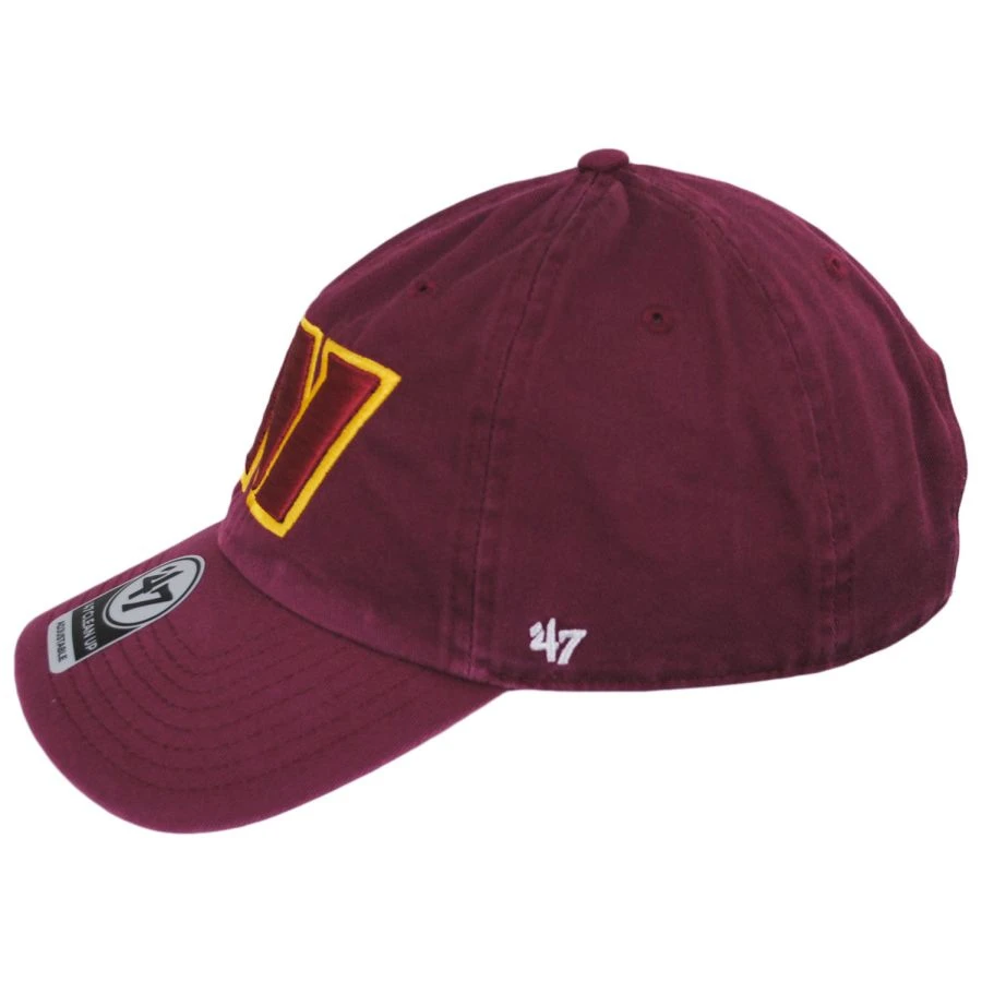 '47 BRAND Washington Commanders NFL Clean Up Strapback Baseball Cap Dad Hat 4 '47 BRAND Washington Commanders NFL Clean Up Strapback Baseball Cap Dad Hat - Image 2