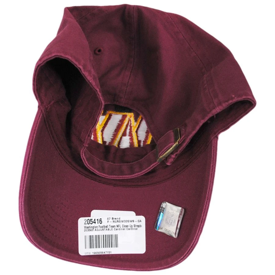 '47 BRAND Washington Commanders NFL Clean Up Strapback Baseball Cap Dad Hat 5 '47 BRAND Washington Commanders NFL Clean Up Strapback Baseball Cap Dad Hat - Image 3
