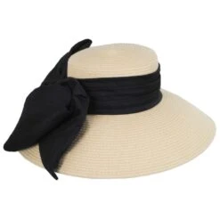 Silk Bow Toyo Straw Lampshade Hat