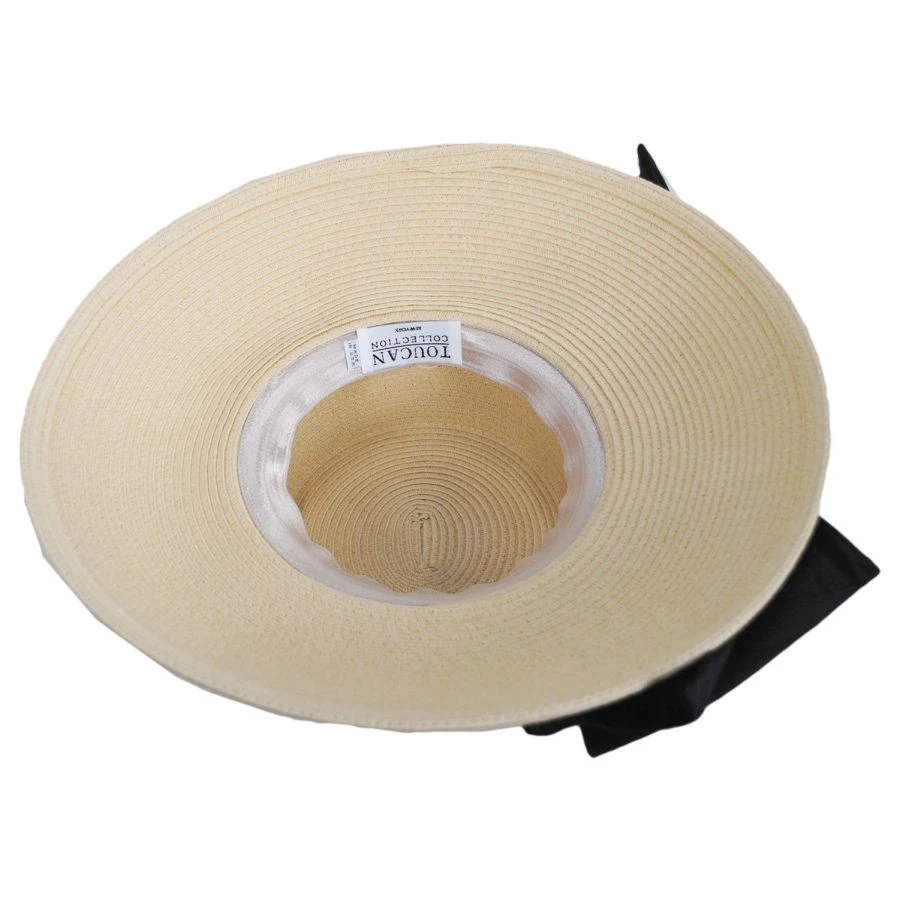 Silk Bow Toyo Straw Lampshade Hat 5 Silk Bow Toyo Straw Lampshade Hat - Image 3