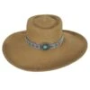 Turquoise Band Toyo Straw Gaucho Hat 1 Turquoise Band Toyo Straw Gaucho Hat -Novel Accessories 444777