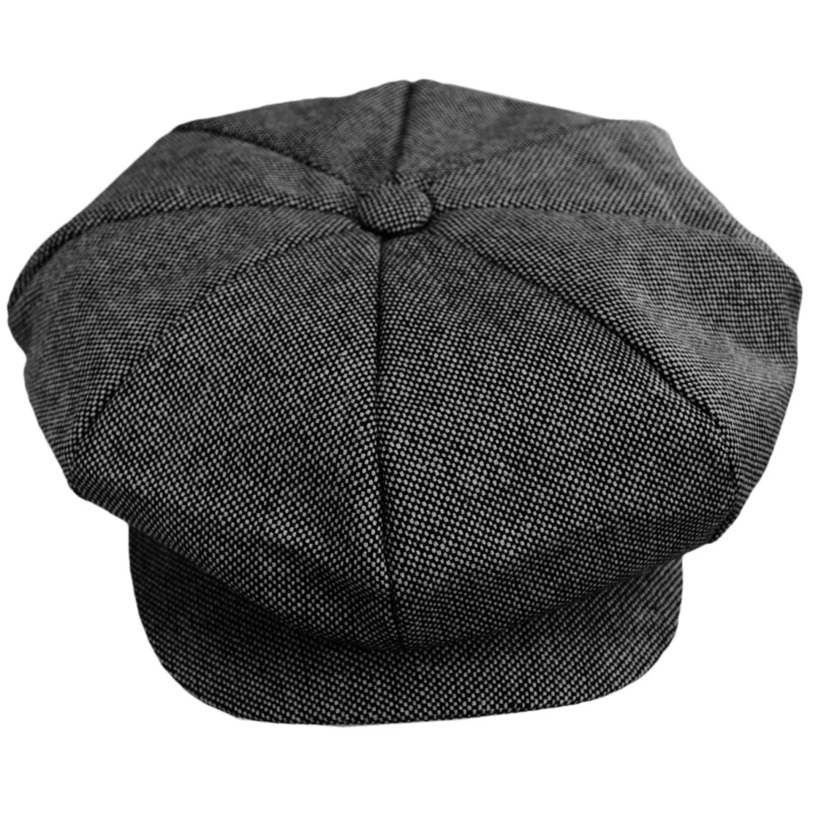 Marl Tweed Wool Blend Big Apple Cap 3 Marl Tweed Wool Blend Big Apple Cap
