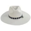 Leigh Wool Felt Wide Brim Fedora Hat - Off White -Novel Accessories 446676