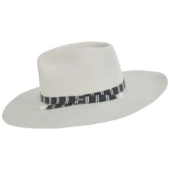 Leigh Wool Felt Wide Brim Fedora Hat - Off White -Novel Accessories 446679