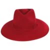 Jo Wool Felt Rancher Fedora Hat - Red -Novel Accessories 446796