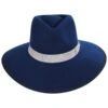 Jo Wool Felt Rancher Fedora Hat - Ocean Blue -Novel Accessories 446832