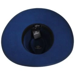 Jo Wool Felt Rancher Fedora Hat - Ocean Blue 7 Jo Wool Felt Rancher Fedora Hat - Ocean Blue -Novel Accessories 446838