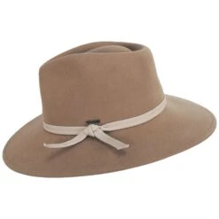 Joanna Packable Wool Felt Fedora Hat - Desert -Novel Accessories 447647