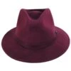 Messer Wool Felt Fedora Hat - Maroon 1 Messer Wool Felt Fedora Hat - Maroon -Novel Accessories 449051