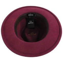 Messer Wool Felt Fedora Hat - Maroon -Novel Accessories 449057