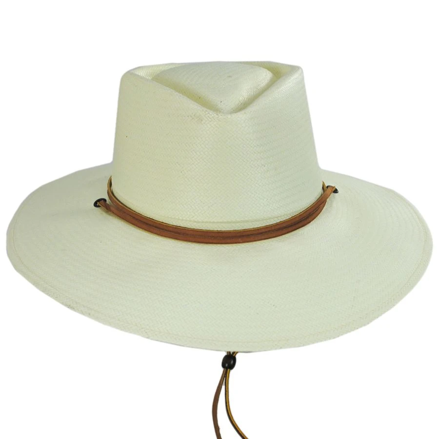 Stetson Cayuse Shantung Straw D-Crown Outback Hat 3 Stetson Cayuse Shantung Straw D-Crown Outback Hat
