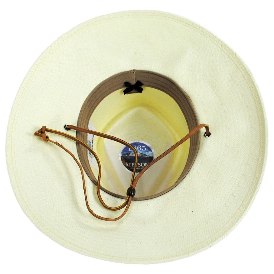 Stetson Cayuse Shantung Straw D-Crown Outback Hat 5 Stetson Cayuse Shantung Straw D-Crown Outback Hat - Image 3