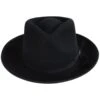 Scala Puebla Wool Felt Fedora Hat - Black -Novel Accessories 449699