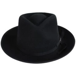 Scala Puebla Wool Felt Fedora Hat - Black