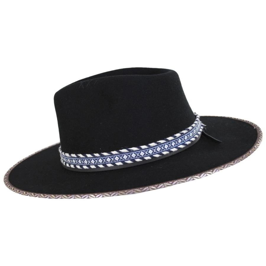 Goorin Bros Hickory Knolls Wool Felt Wide Brim Fedora Hat 4 Goorin Bros Hickory Knolls Wool Felt Wide Brim Fedora Hat - Image 2