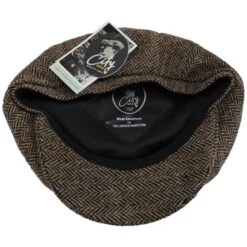 Herringbone Donegal Tweed Wool Newsboy Cap 7 Herringbone Donegal Tweed Wool Newsboy Cap -Novel Accessories 454023