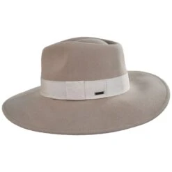 Joanna Wool Felt Fedora Hat - Fawn -Novel Accessories 455901