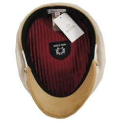 Ashland Cotton Corduroy Fiddler's Cap - Ivory/Tan 7 Ashland Cotton Corduroy Fiddler's Cap - Ivory/Tan -Novel Accessories 456045