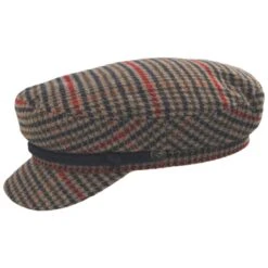 Houndstooth Plaid Fiddler's Cap -Novel Accessories 456363