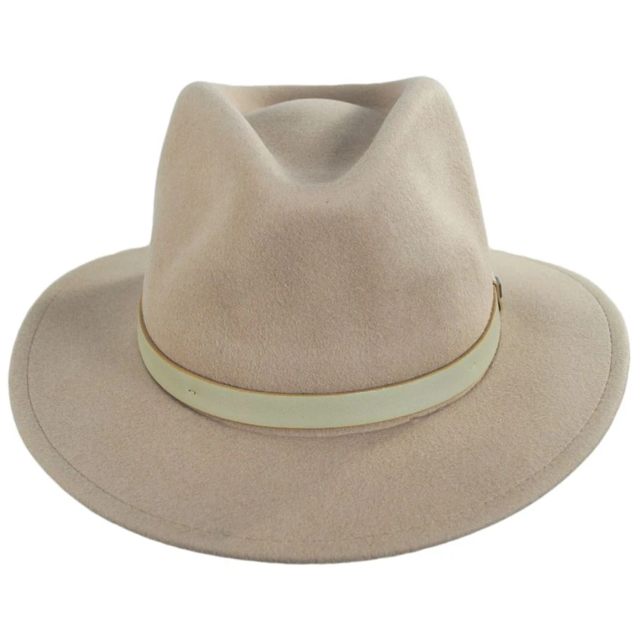 Messer Wool Felt Fedora Hat - Fawn 3 Messer Wool Felt Fedora Hat - Fawn
